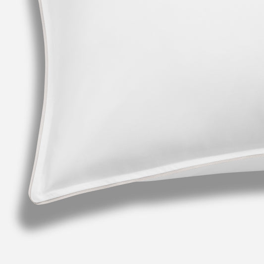 Heritage Pillowcase - White With Silver Trim